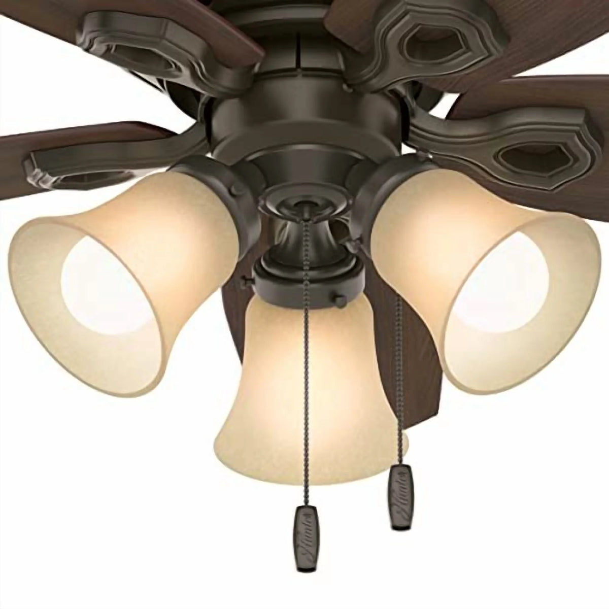 Hunter Fan Company, 51092, 42 inch Builder Brushed Nickel Low Profile Ceiling Fan with LED Light Kit and Pull Chain