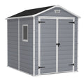Keter 213413 Manor DD 6 X 8 Foot All Weather Outdoor Storage Shed, Grey