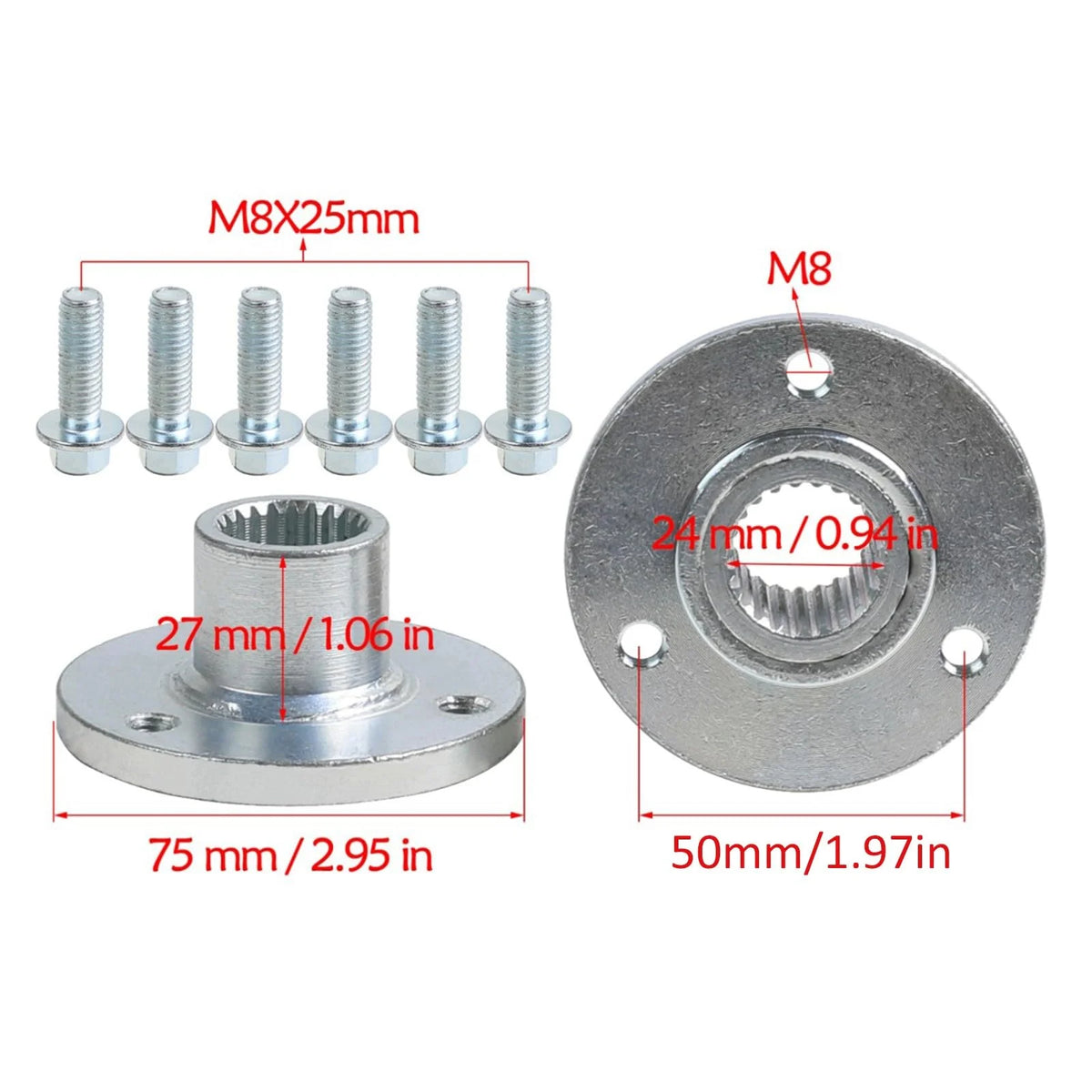 32in Rear Axle Kit with 5" Wheels, 11x7.10-5 Tires, 428 41T Sprocket & Brake Caliper Master Cylinder, 3 Stud Hubs, Go Cart Seat for Racing Go Kart, ATV Quad Buggy & Drift Trike, Karting