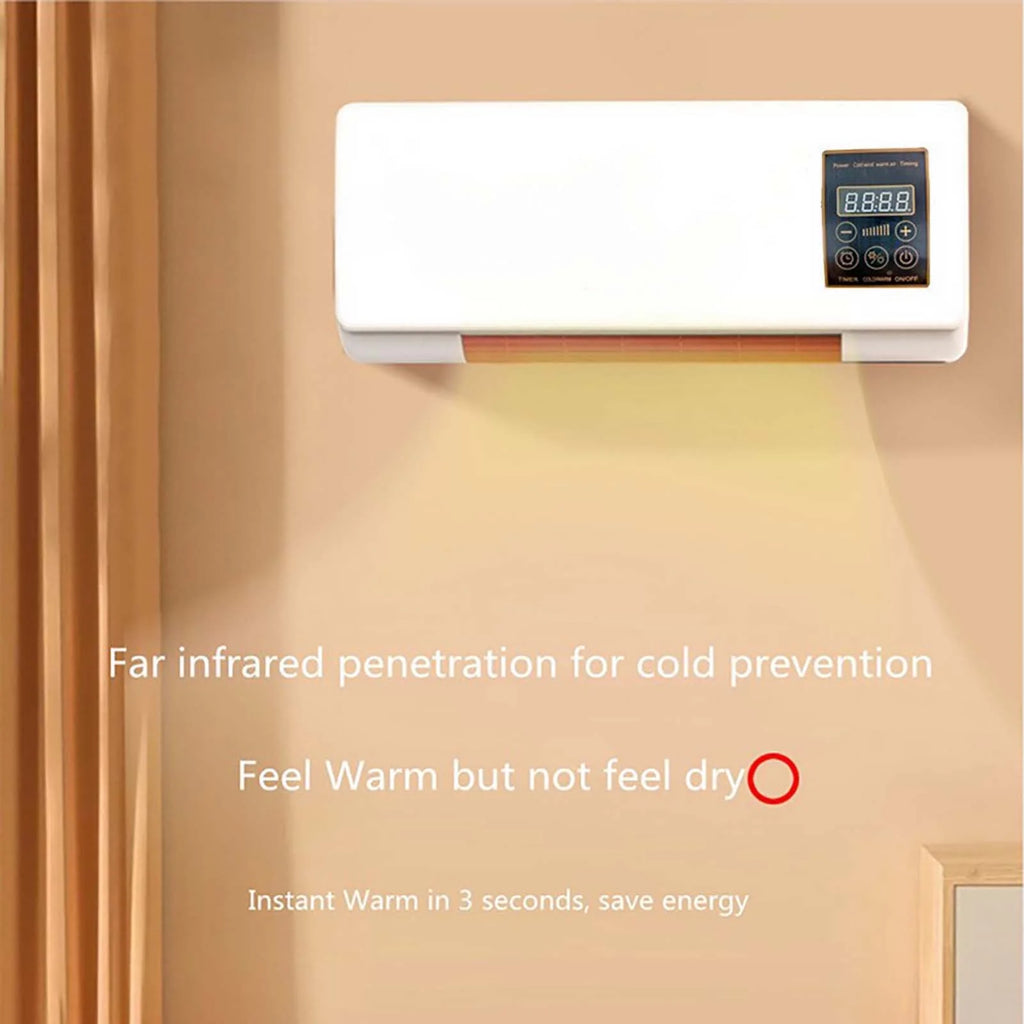 FYHALE Compact Air Conditioner, Split Ac Unit, Wall Mounted Air Conditioner, Ultra Cold Heat Conditioning Unit with Timer, 1800w Power Space Saving Air Conditioners for All Seasons Living Room Home