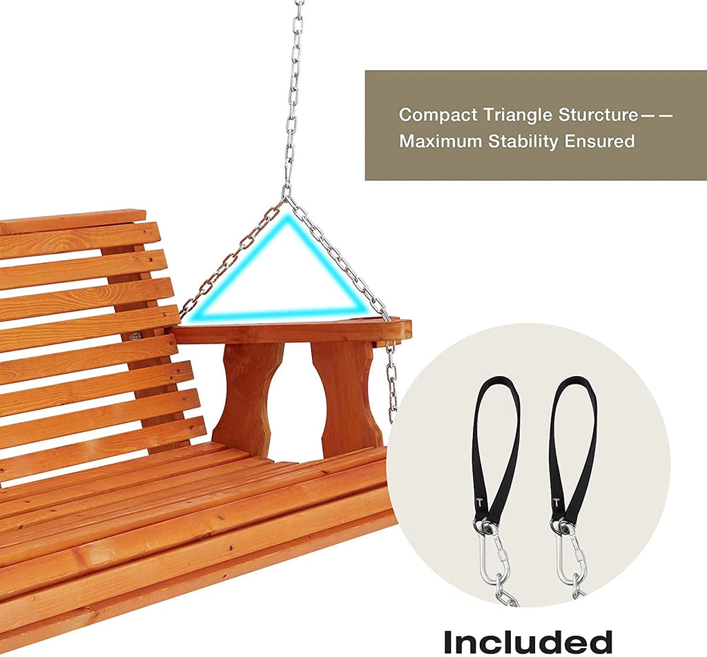 AECOJOY Outdoor Pergola with Porch Swing 12’x10’Outdoor Wood Deck Garden Patio Gazebo with Comfort Hanging Bench Swing