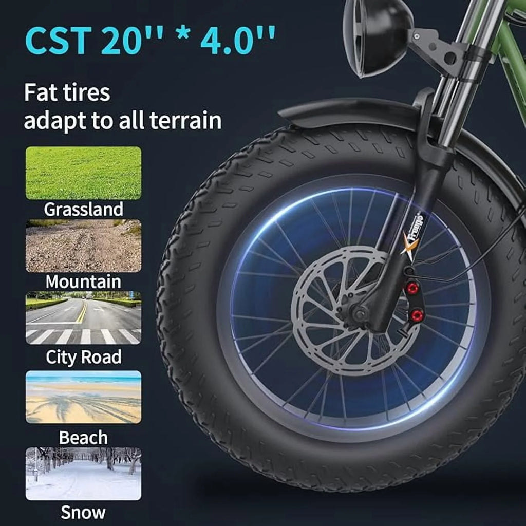 Freego F3 Pro 2000W Dual Motor Electric Bike for Adults,  & Dual Battery 48V/40Ah, 20"x4.0" Fat Tires Off Road Electric Bicycle with Removable Battery, 34MPH&68 Long Range E Bike UL2849