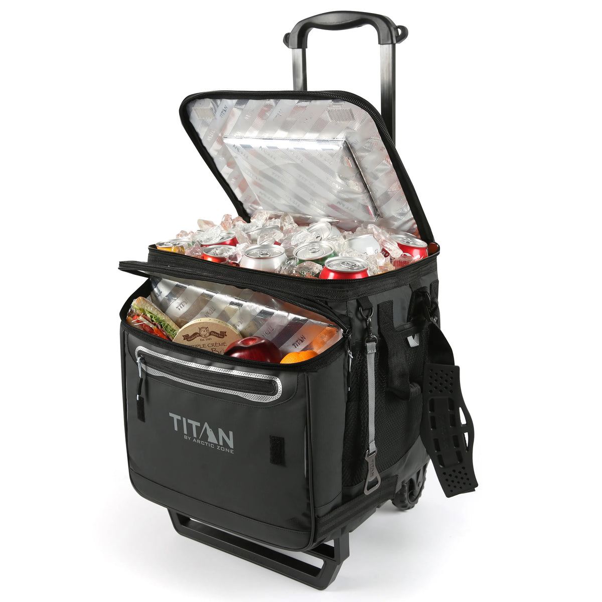 Titan by Arctic Zone 60 Can, 40 Quart Soft Cooler with Wheels, Basalt Gray