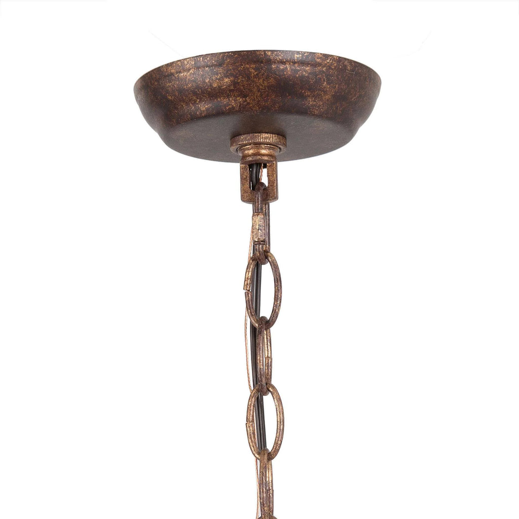 LNC Royal 6-Light Distressed Bronze French Country/Cottage Led Chandelier