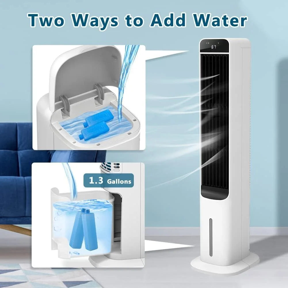 LifePlus Evaporative Air Cooler Tower Fan Portable Air Conditioners Indoor 3-in-1 Humidifier 41.5"