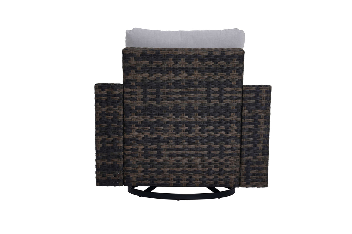 Better Homes & Gardens Rockport Club Swivel Chairs, Brown, 2 Pack