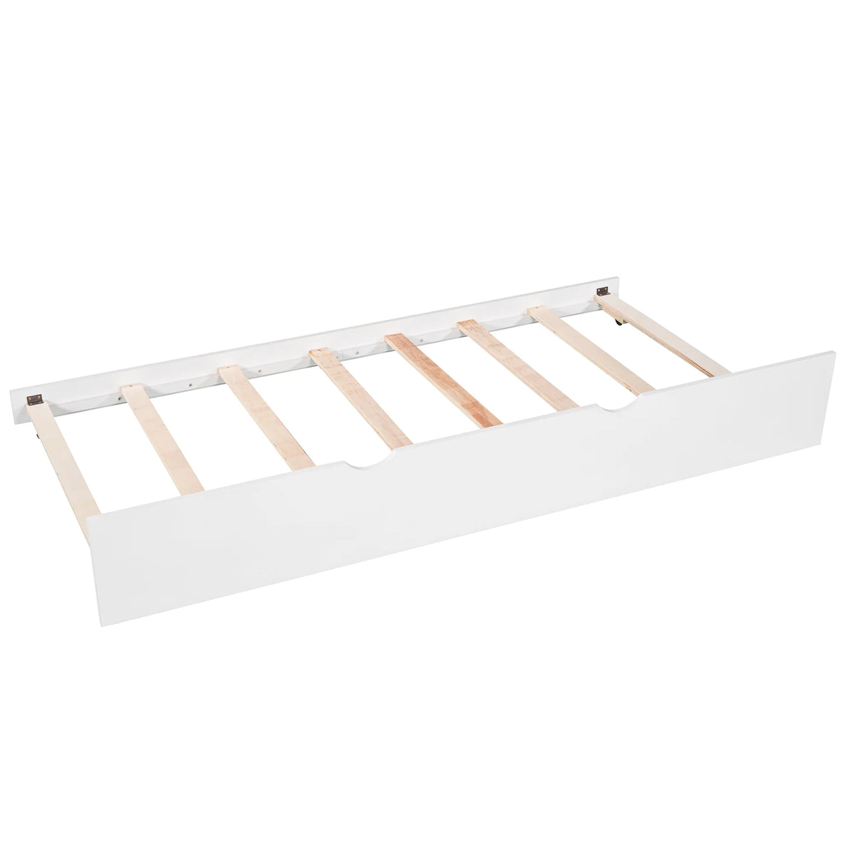 Euroco Wood Twin Size L-Shaped Platform Bed with Square Storage Table for Kids Teens, 2 Platform Beds with Trundle and Drawers for Living Room, 3 Twin Beds, Gray