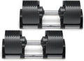 SMRTFT NUOBELL - All-in-One, Durable, Adjustable Dumbbells, Black, 5-80 lb
