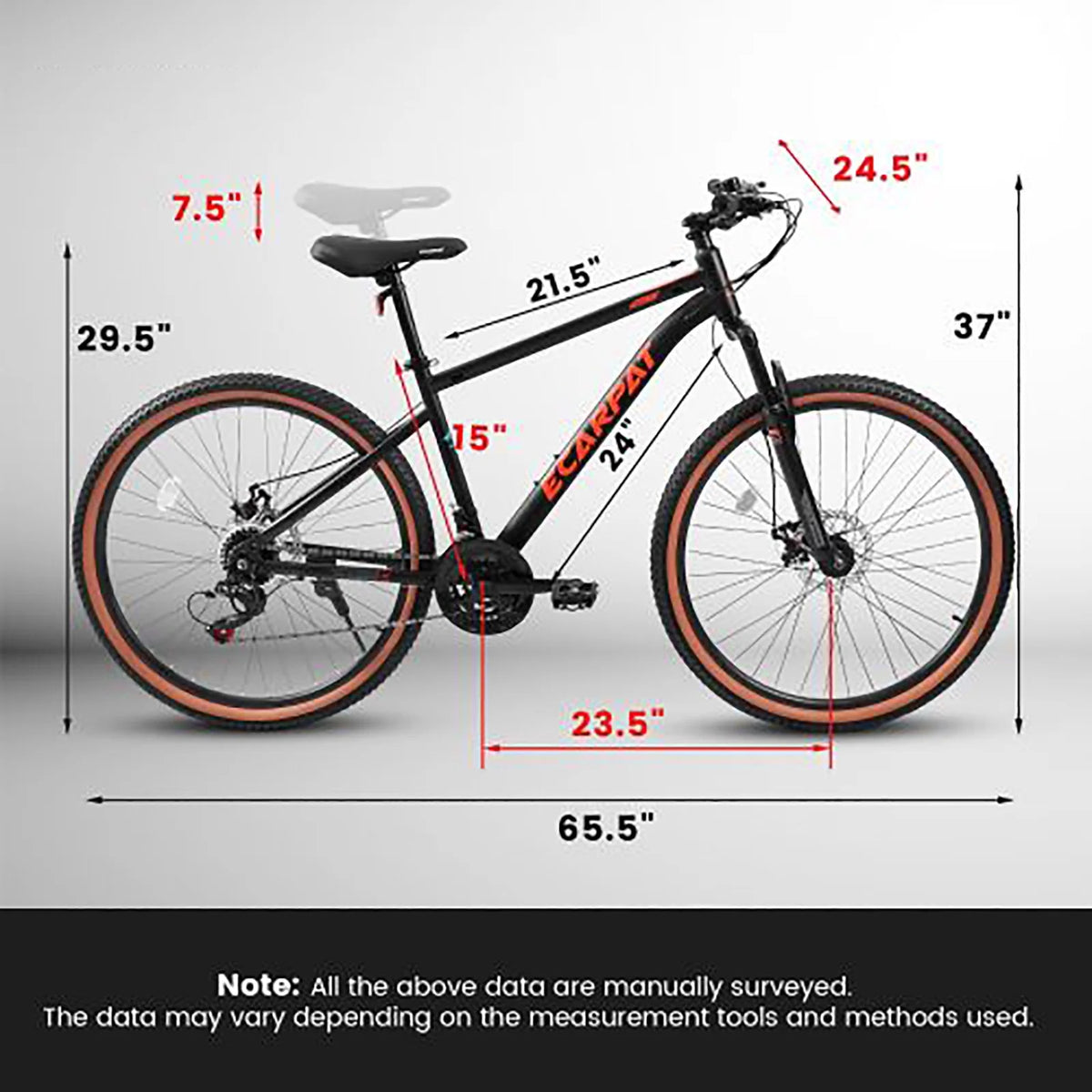 24 Inch Mountain Bike for Teenagers, High Carbon Steel Frame, Dual Full Suspension Mountain Bike, Mountain Tire, 21 Speed Mens Womens Outdoor Cycling, Birthday Gifts