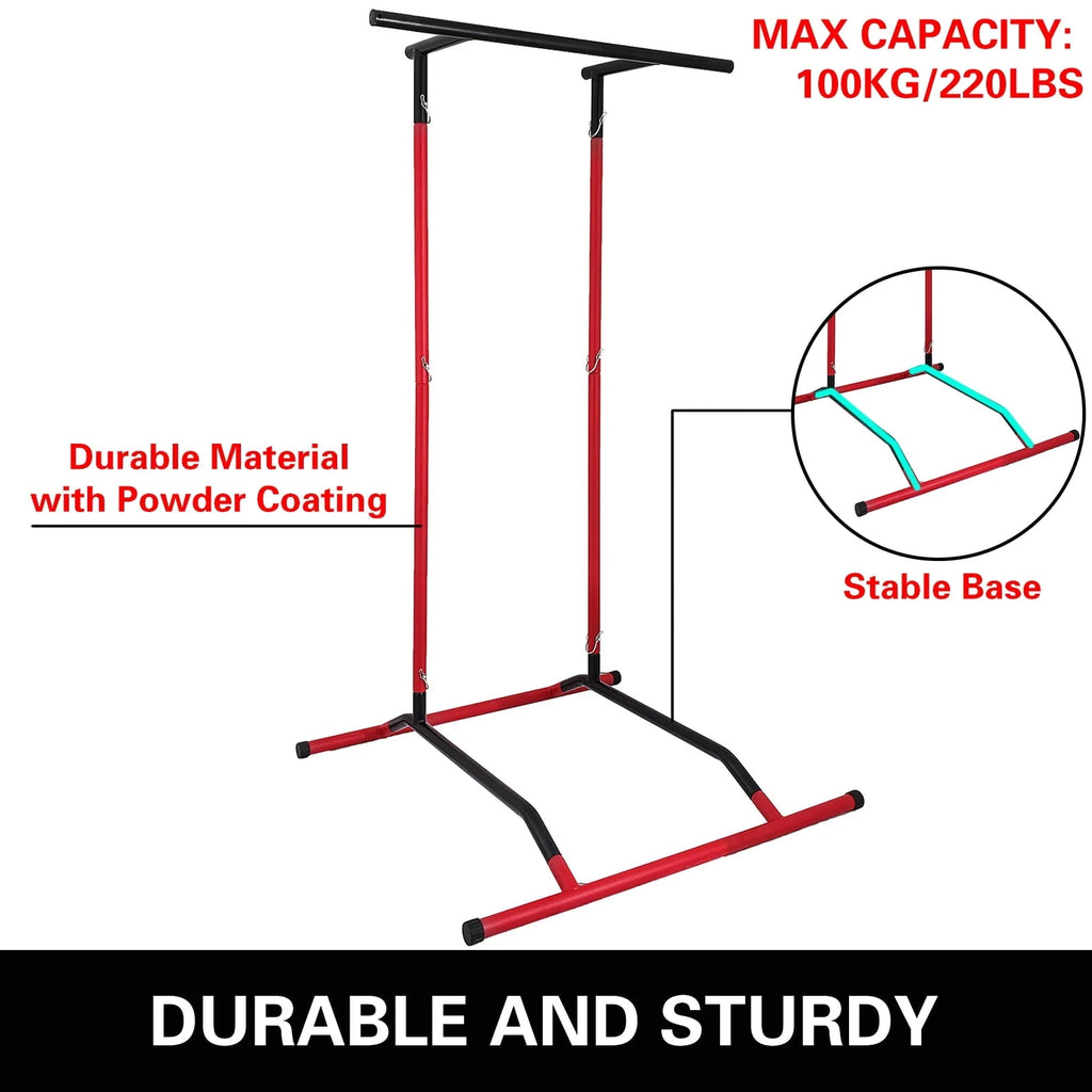 BENTISM Portable Pull Up Dip Station Gym Bar Power Tower Chin Up Fitness Strength W/Bag