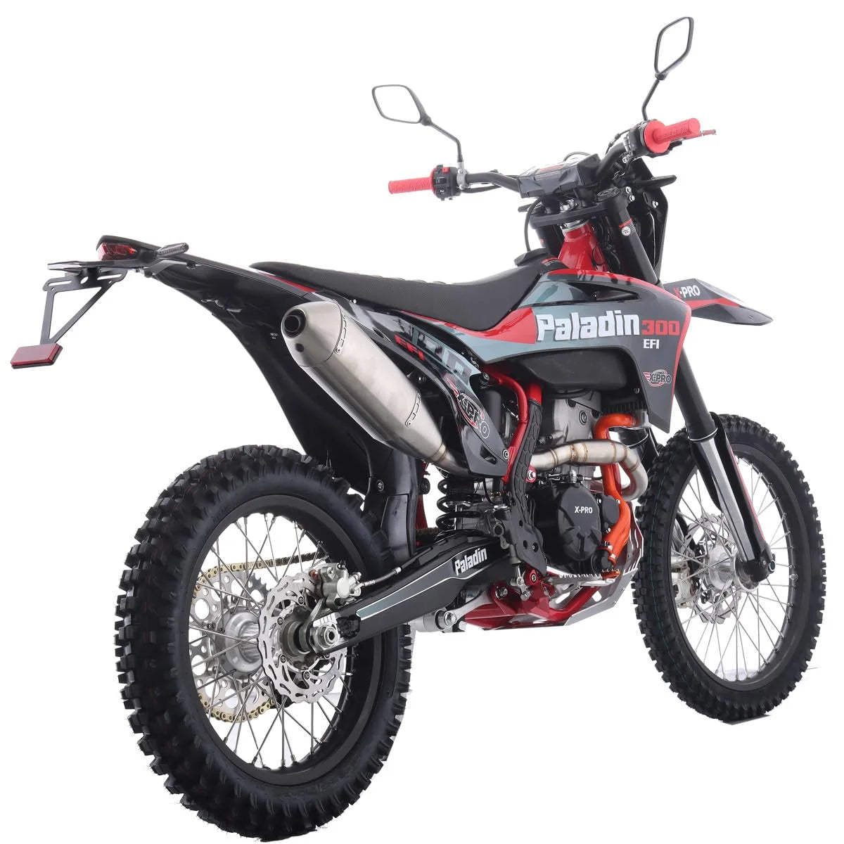 X-Pro Paladin 300 EFI Dirt Bike with 6-Speed Manual Transmission and Balance Shaft and Dual Overhead Camshaft (DOHC) with Four Valves Engine, Electric Start! Big 21"/18" Wheels!