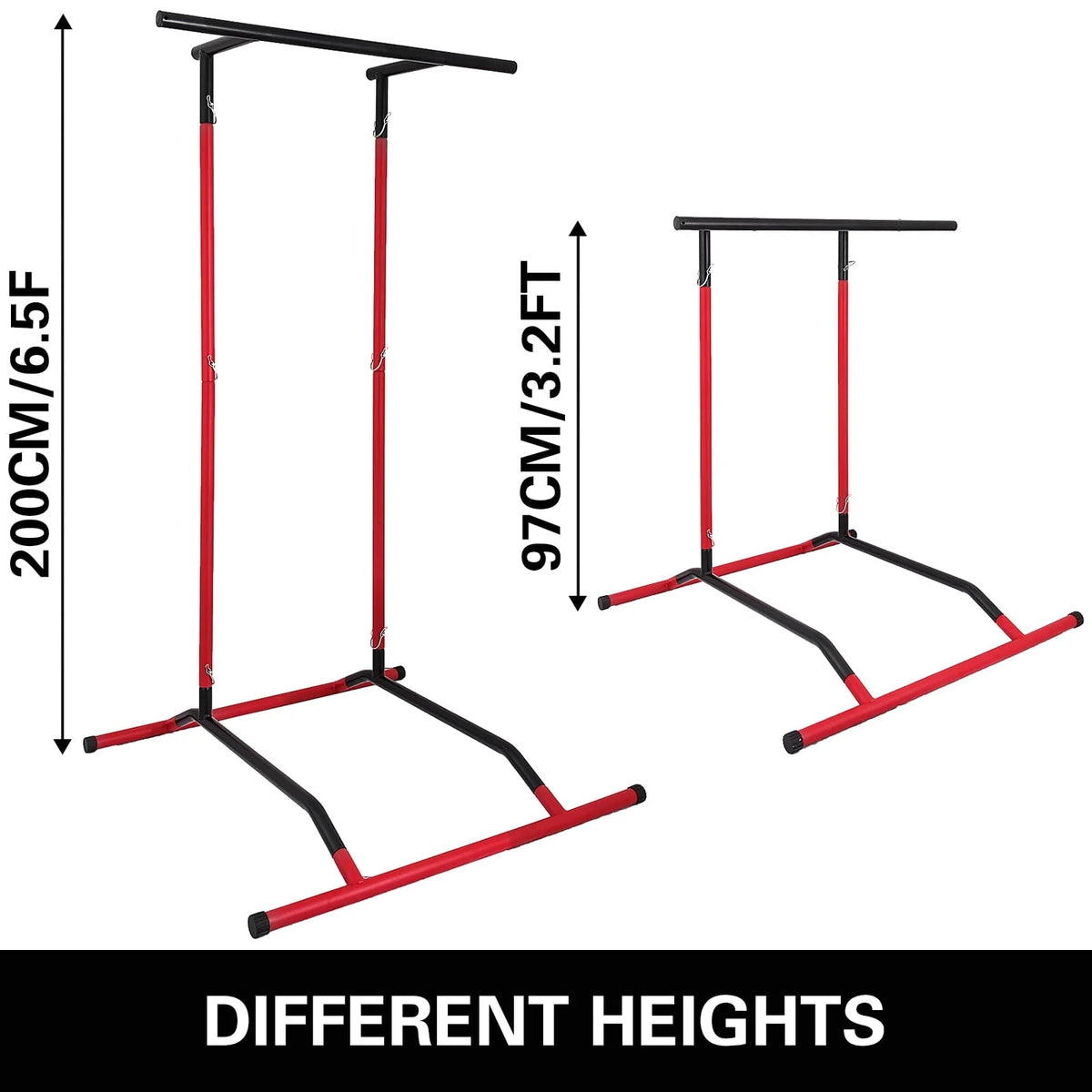 BENTISM Portable Pull Up Dip Station Gym Bar Power Tower Chin Up Fitness Strength W/Bag