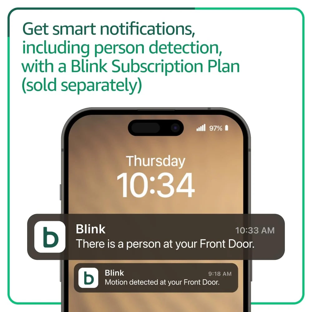 All-new Blink Video Doorbell  Head-to-toe HD view, two-year battery life, and simple setup. Sync Module Core included  System (Black)