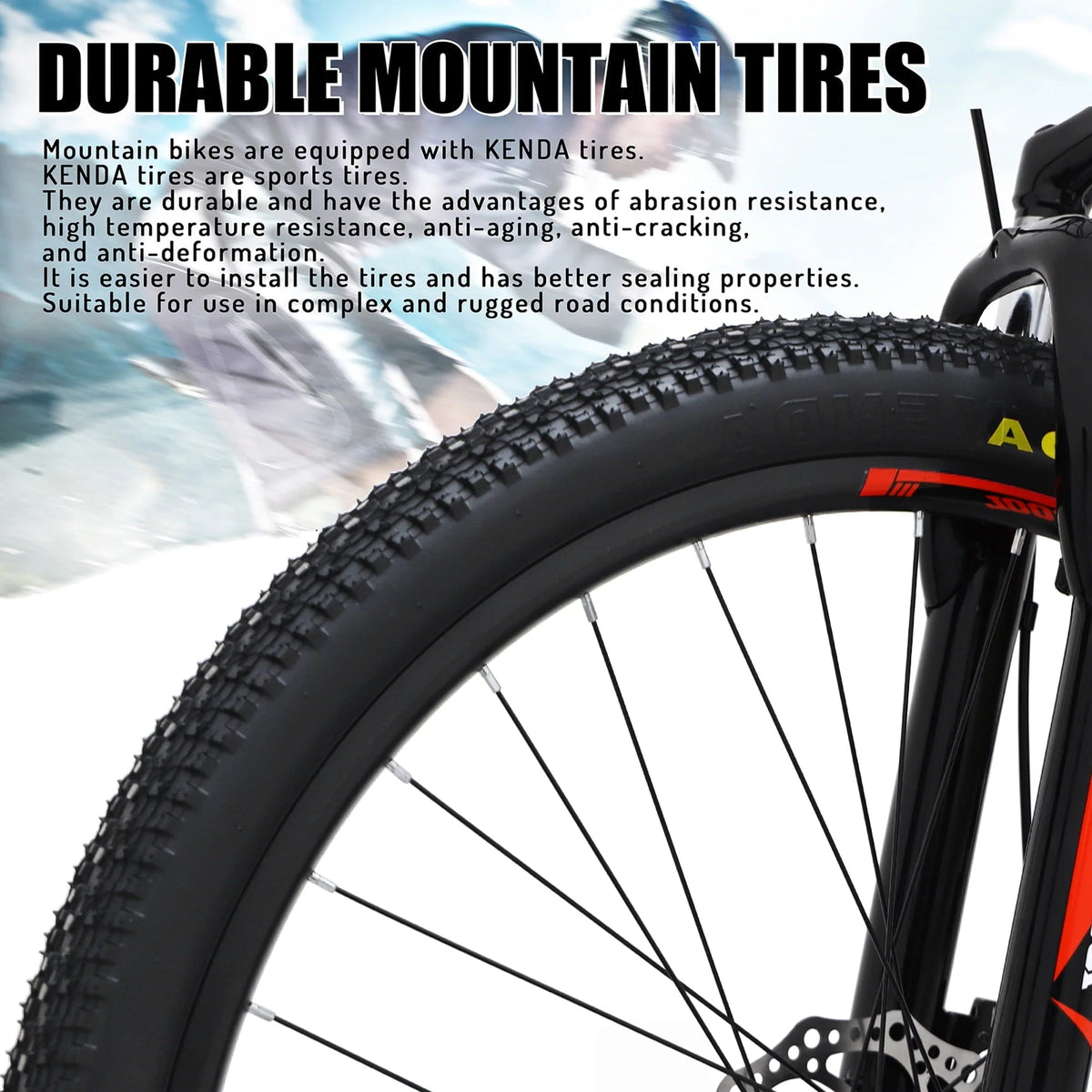 26 Inch Adult Mountain Bike, 21 Speeds Disc Brakes, 17" Frame and Dual Disc Brake MTB Bicycle for Men Women Adult, Black