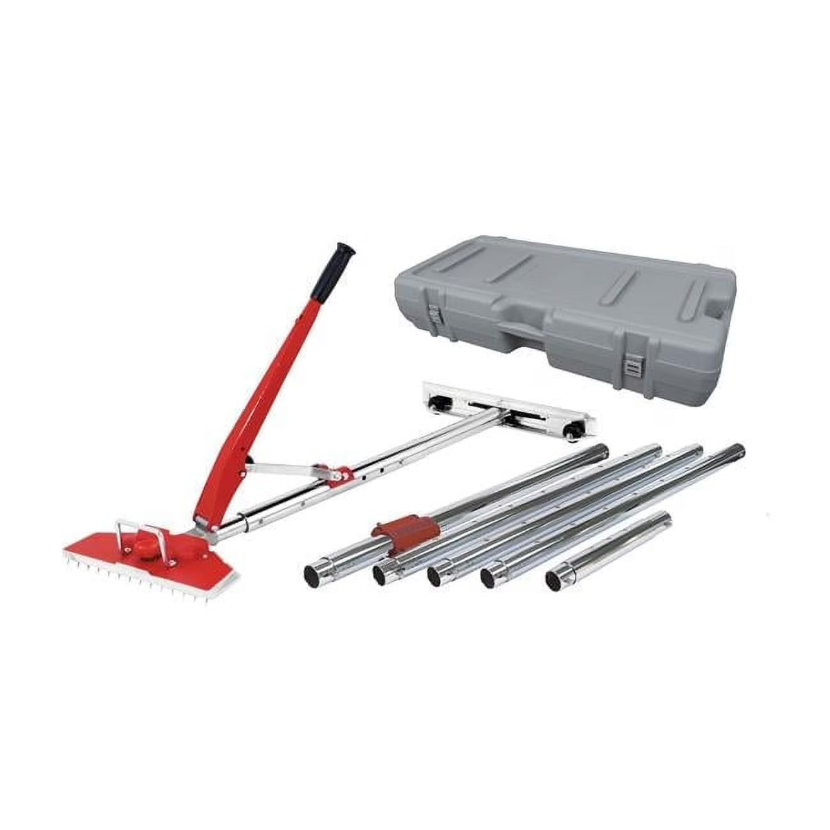 23.5 ft. Power-Lok Carpet Stretcher Kit with 17 Handle Locking Positions & Rolling Case for Stretching - 8 Piece