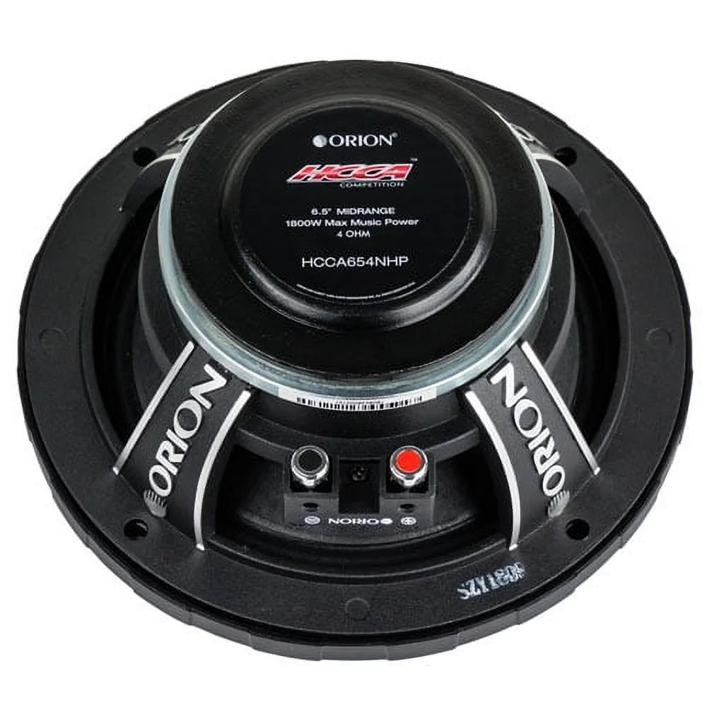 Orion HCCA654NHP 6.5" 1800 Watts Peak 4-Ohm Car Audio Midrange Speakers (Pair)