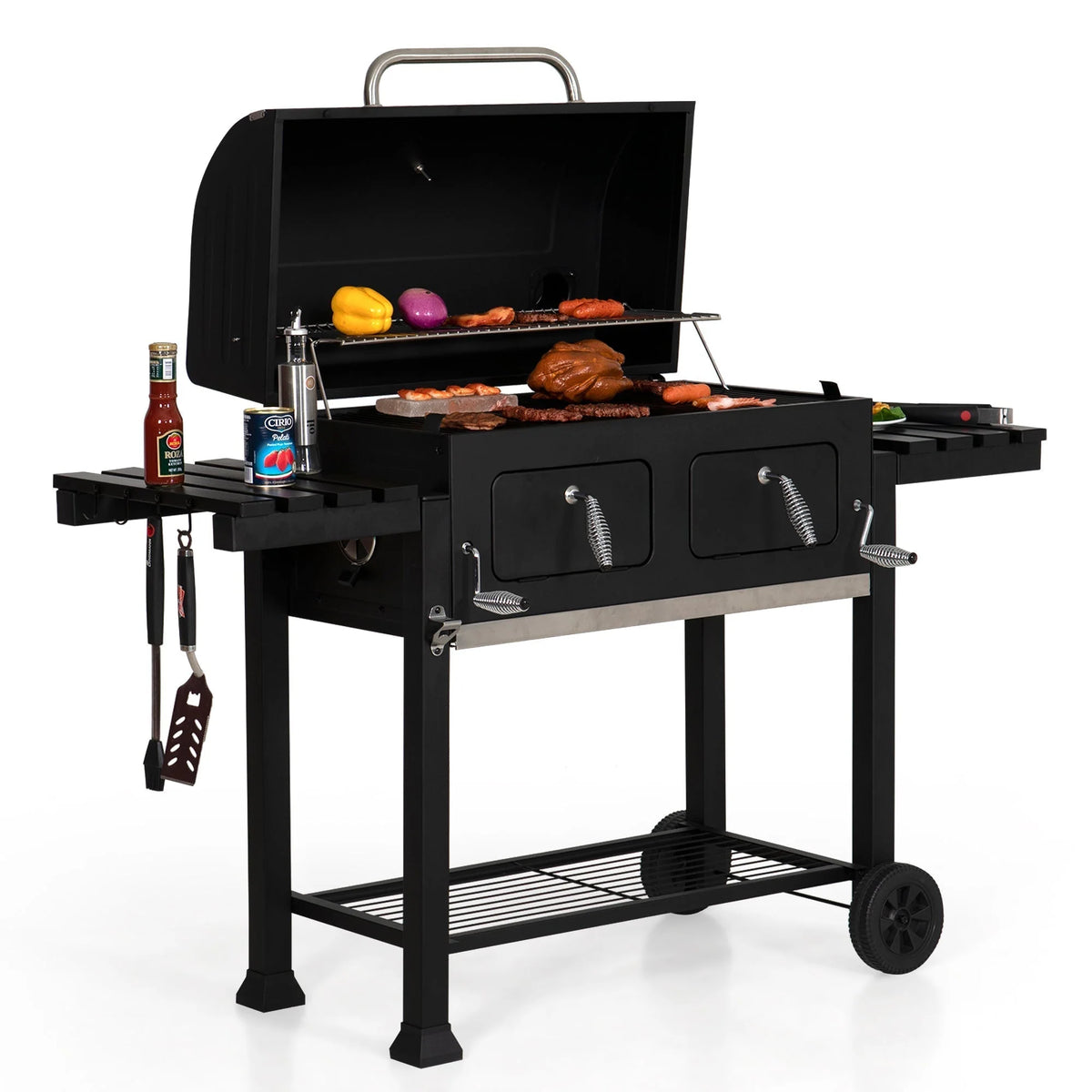34-inch BBQ Charcoal Grill Outdoor Portable Barbecue Grill