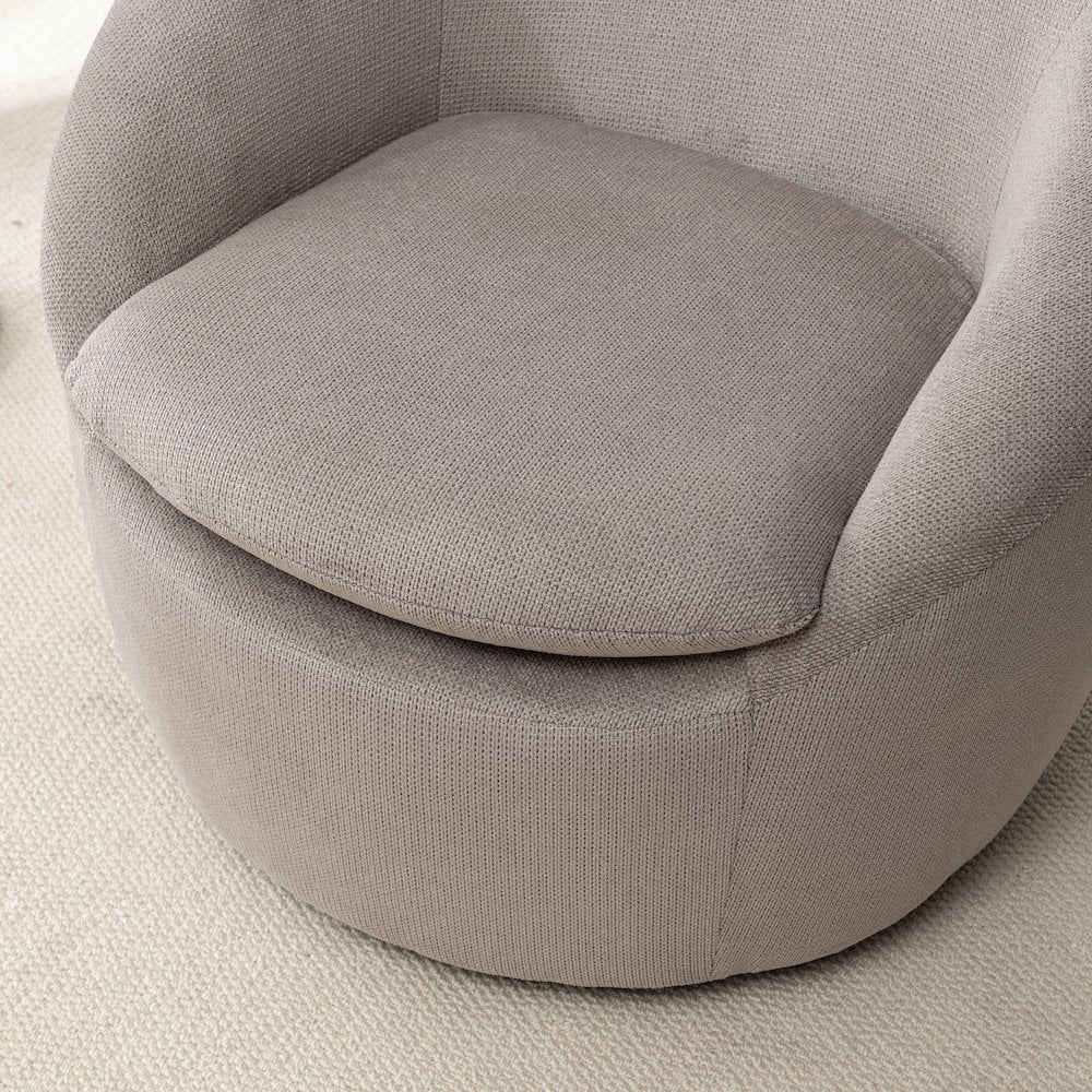 Roundhill Furniture Winnie Modern Barrel Chair, 360 Swivel