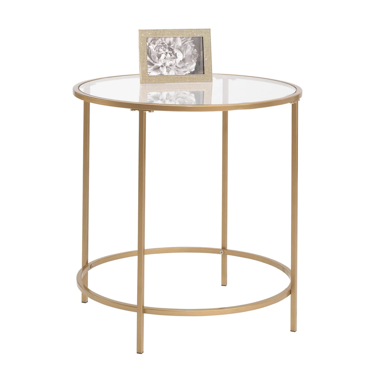 Better Homes & Gardens Nola Side Table, Gold Finish