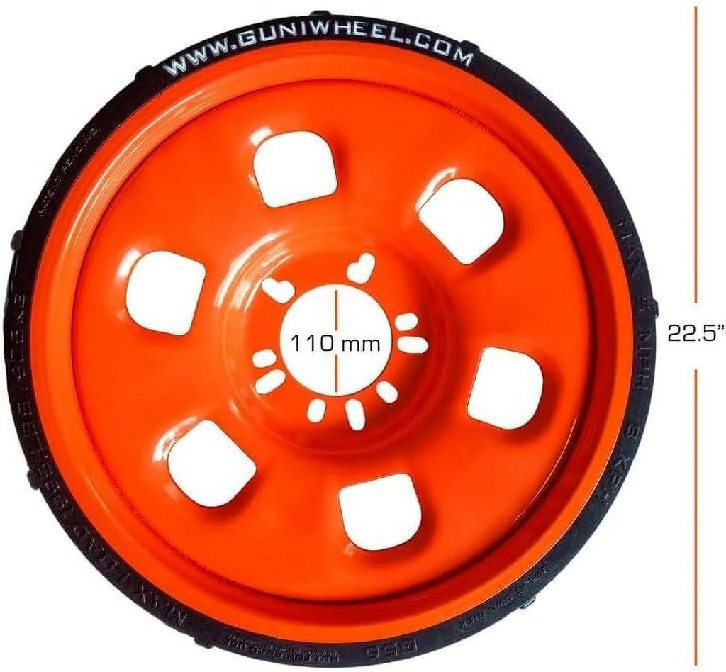 GUNIWHEEL Universal Vehicle Mounting System Roller Wheel with Universal Lug Pattern for Trucks/SUVs with 5 or 6 Bolt Patterns - Safely Move & Mount Vehicles 1, GUNIWHEEL 56