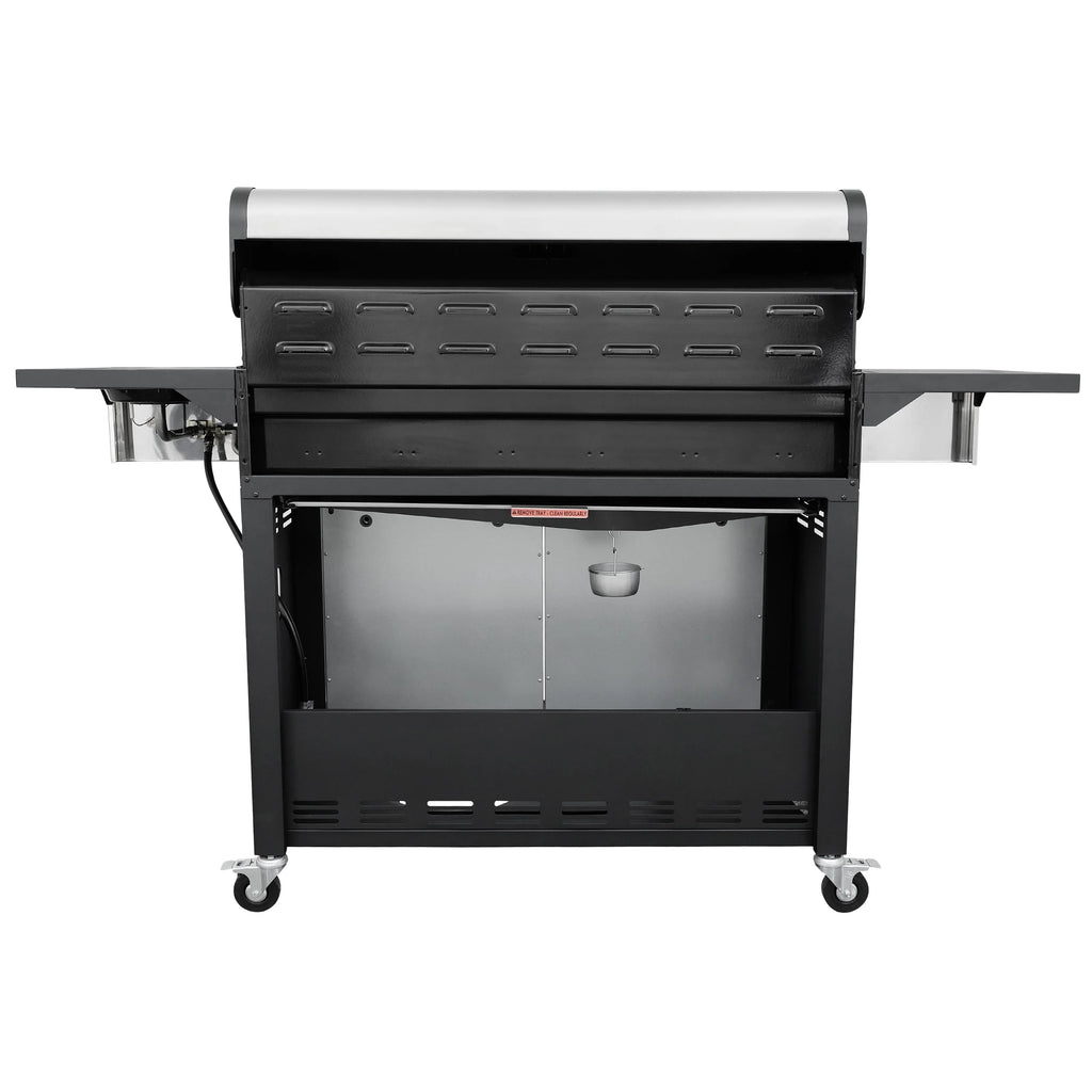 Kenmore 6-Burner Propane Gas Grill with Side Burner, PG-40611S0L, Stainless Steel with Black Trim