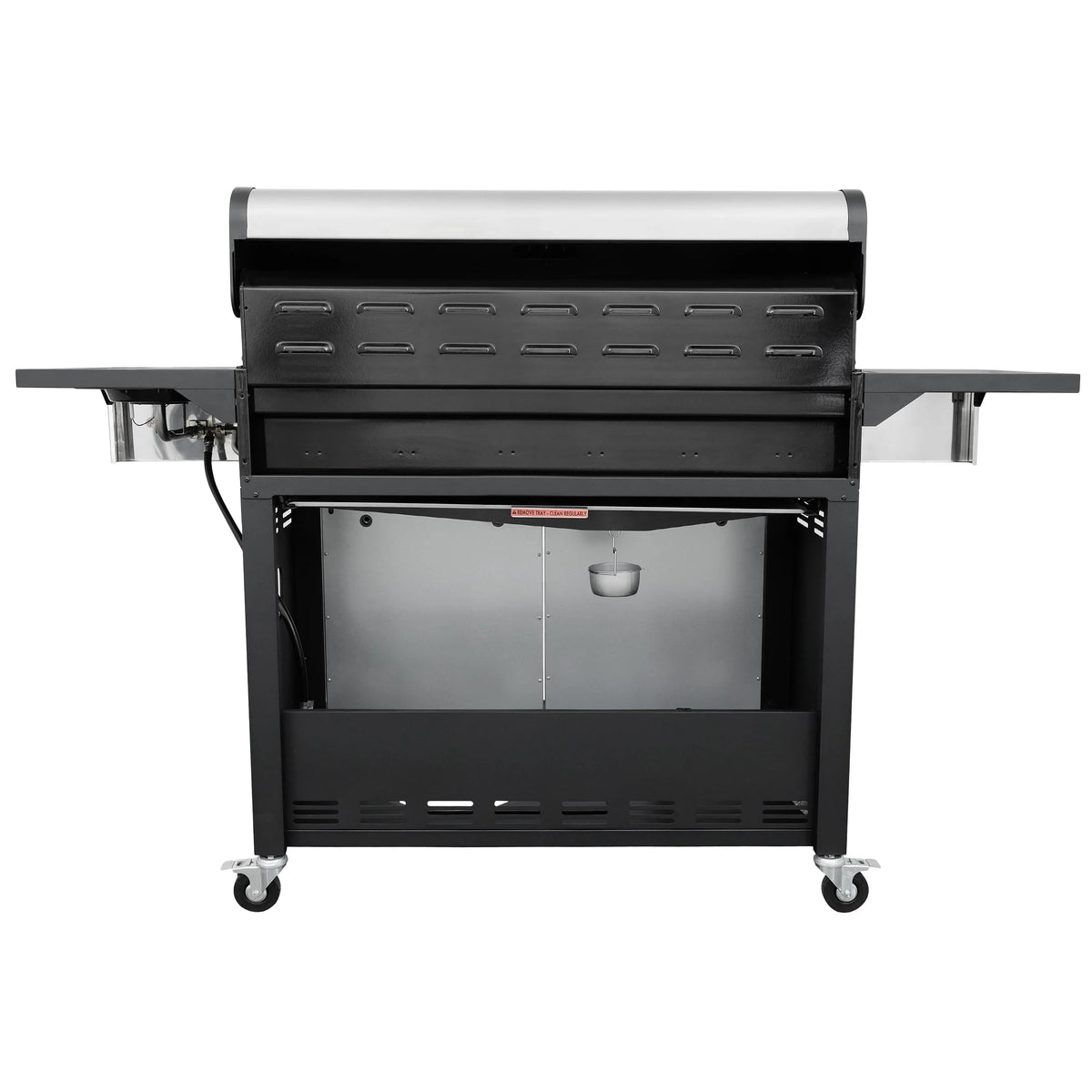 Kenmore 6-Burner Propane Gas Grill with Side Burner, PG-40611S0L, Stainless Steel with Black Trim