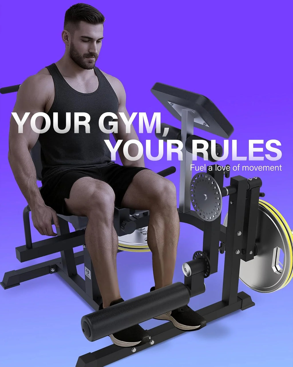 HVO Leg Extension and Curl Machine - Leg Extension Machines for Home Gym Leg Hamstring Workout Lying Seated Adjustable