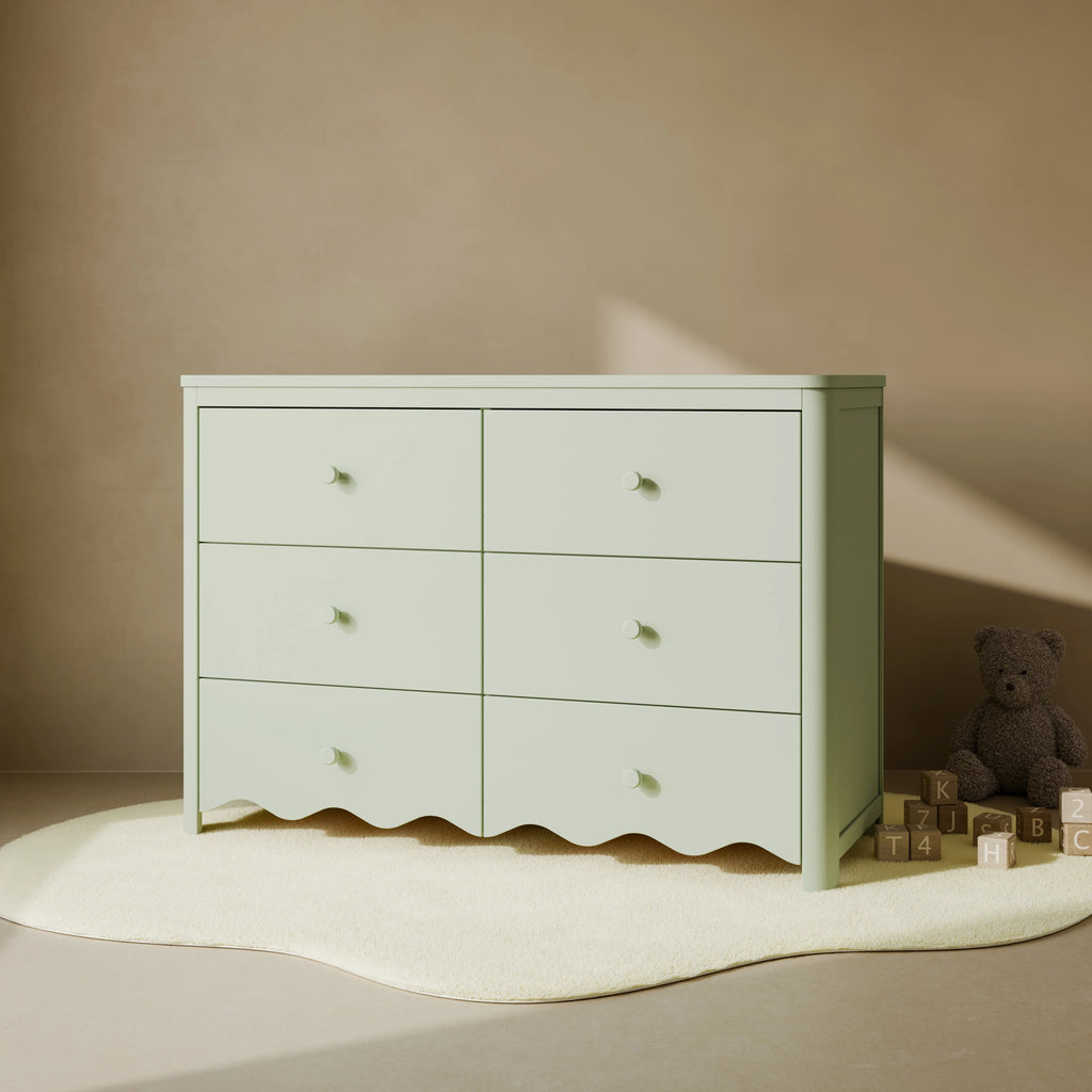 Storkcraft Casablanca 6 Drawer Nursery Dresser, Sage