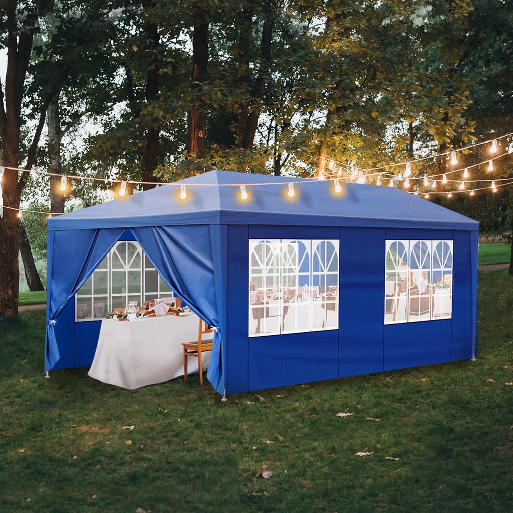 GoDecor 10'x20' Canopy Tent Garden Wedding Party Tent 6 Sidewall Blue
