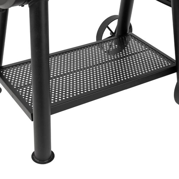 Grand Champ Charcoal Grill and Offset Smoker in Black