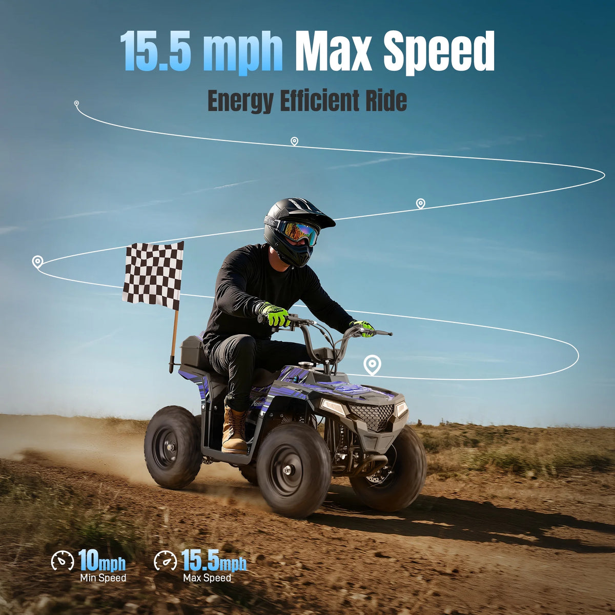 All-Terrain 25 Miles Ride on Toys,Arshin Powerful Kids Toy Vehicle,15.5 mph Variable Speeds,Parent Control,Suspension,Disc Brake,Suspension,Perfect Gift(Blue)