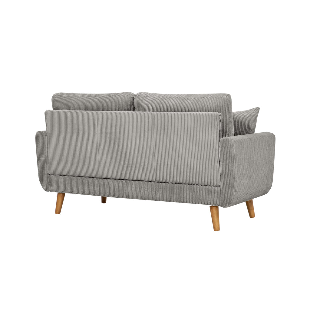 Aukfa 68" Small Sofa Couch Comfy Mid Century Modern Loveseat Sofa for Living Room Bedroom, Cream