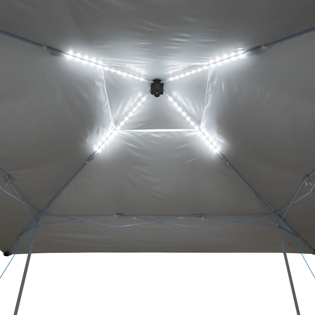 Ozark Trail 14' x 14' Instant Lighted Canopy for Camping - Blue, Gray
