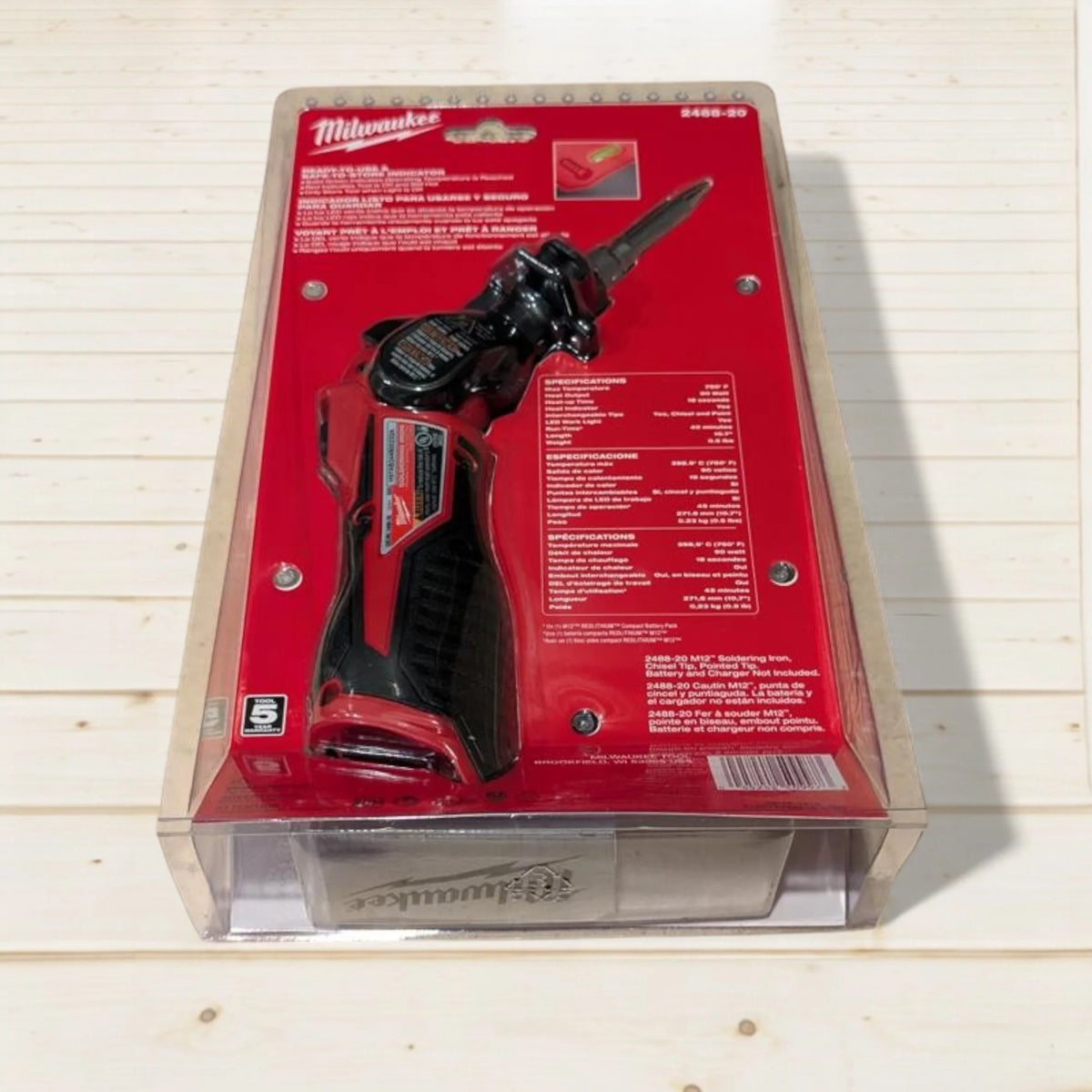 Milwaukee 2488-20 M12 Cordless Soldering Iron Heats in 18 Seconds, Pivoting Head, REDLINK Indicator (Bare Tool)