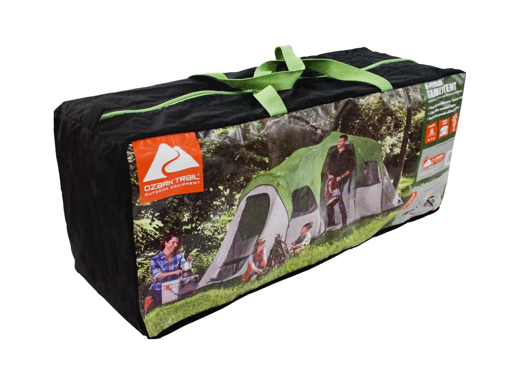 Ozark Trail 8 Person, Clip & Camp Family Tent, 16’  x 8 ‘ x 78", 23.81 lbs.