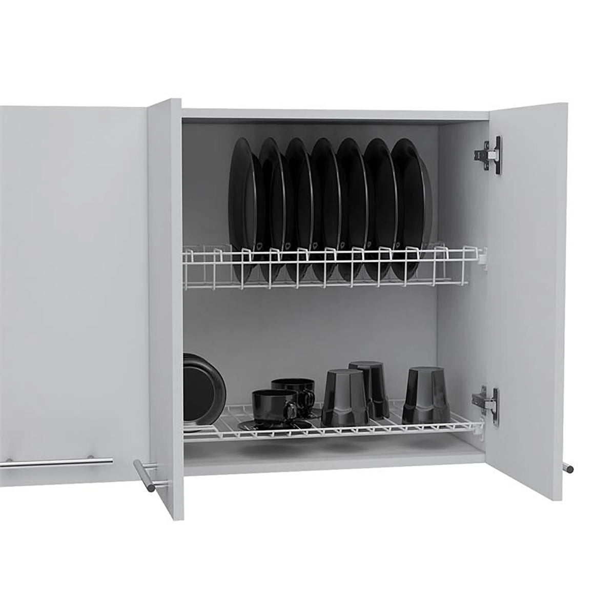 TUHOME 120 Wall Cabinet Engineered Wood Cabinets in  White