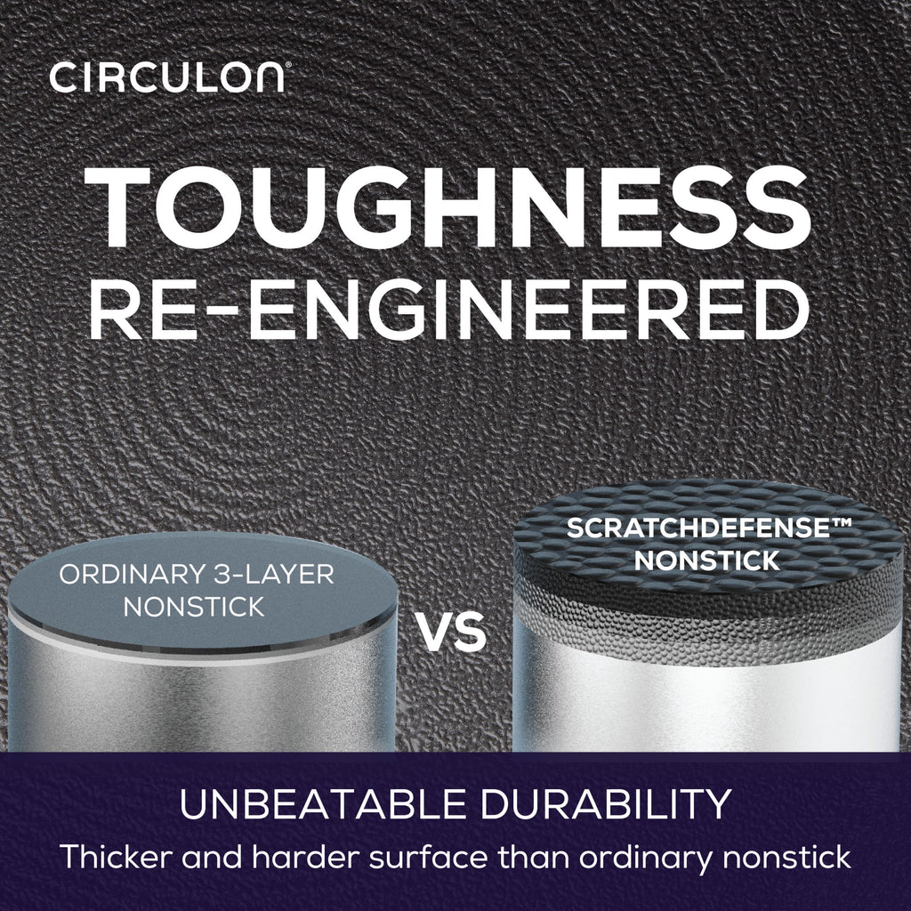 Circulon A1 Series 5-Quart Nonstick Induction Saut Pan with Tempered Glass Lid, Graphite