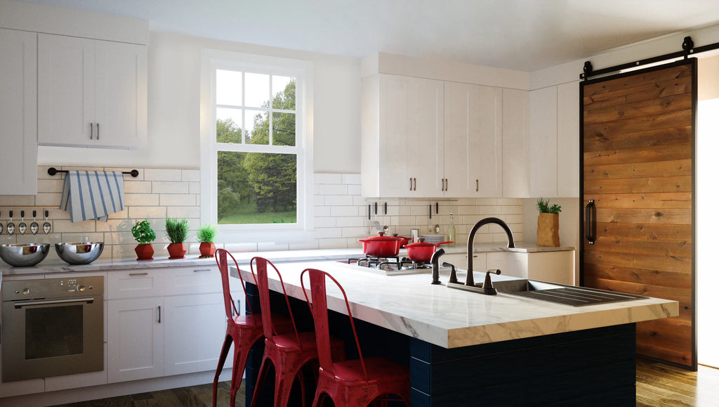 Design House Brookings Assembled Shaker Style Base Kitchen Cabinet (36" x 34.5" x 24"), Sherwin Williams? White