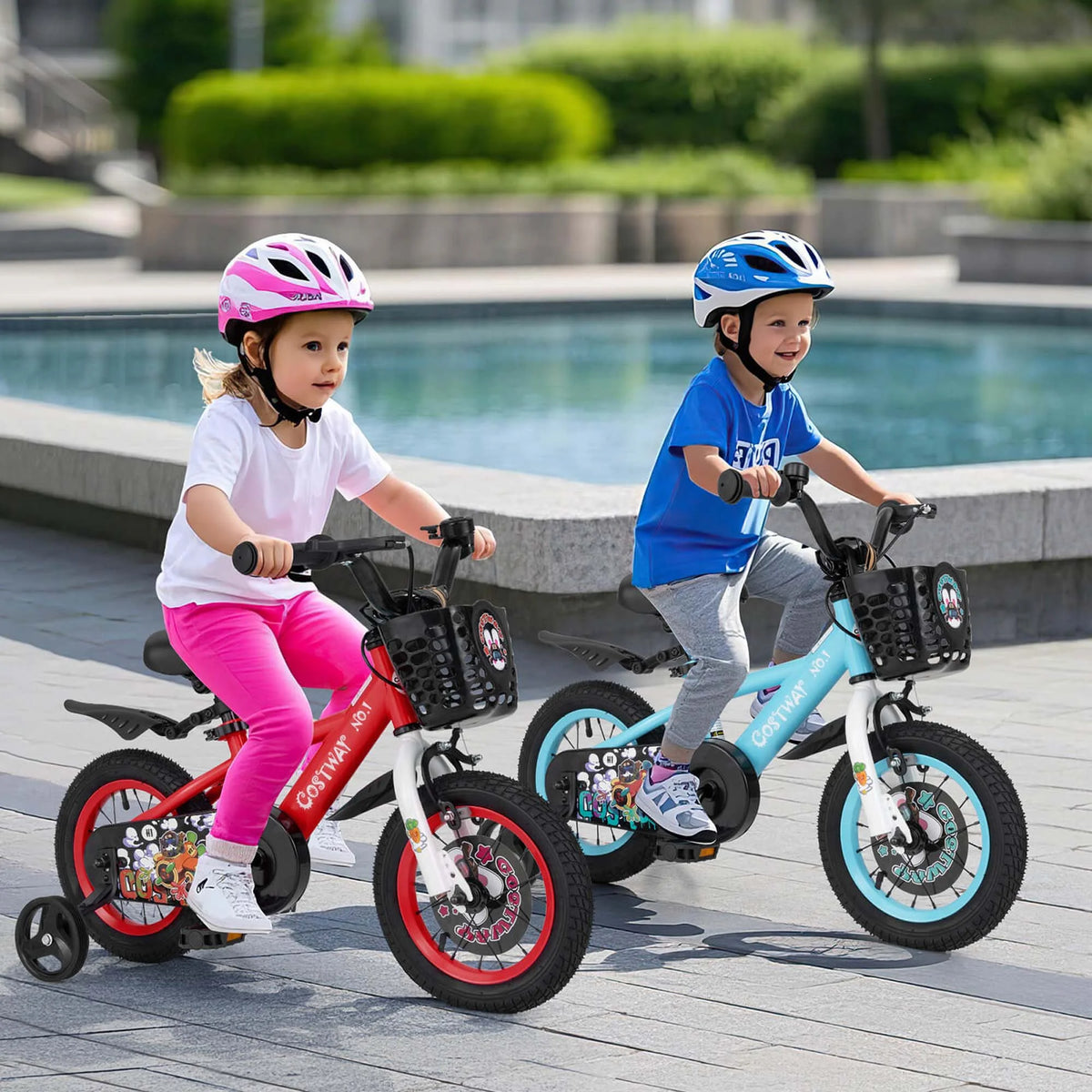 Costway 16" Kid’s Bike for 4-7 with Height-Adjustable Handlebar & Saddle Handbrake Blue