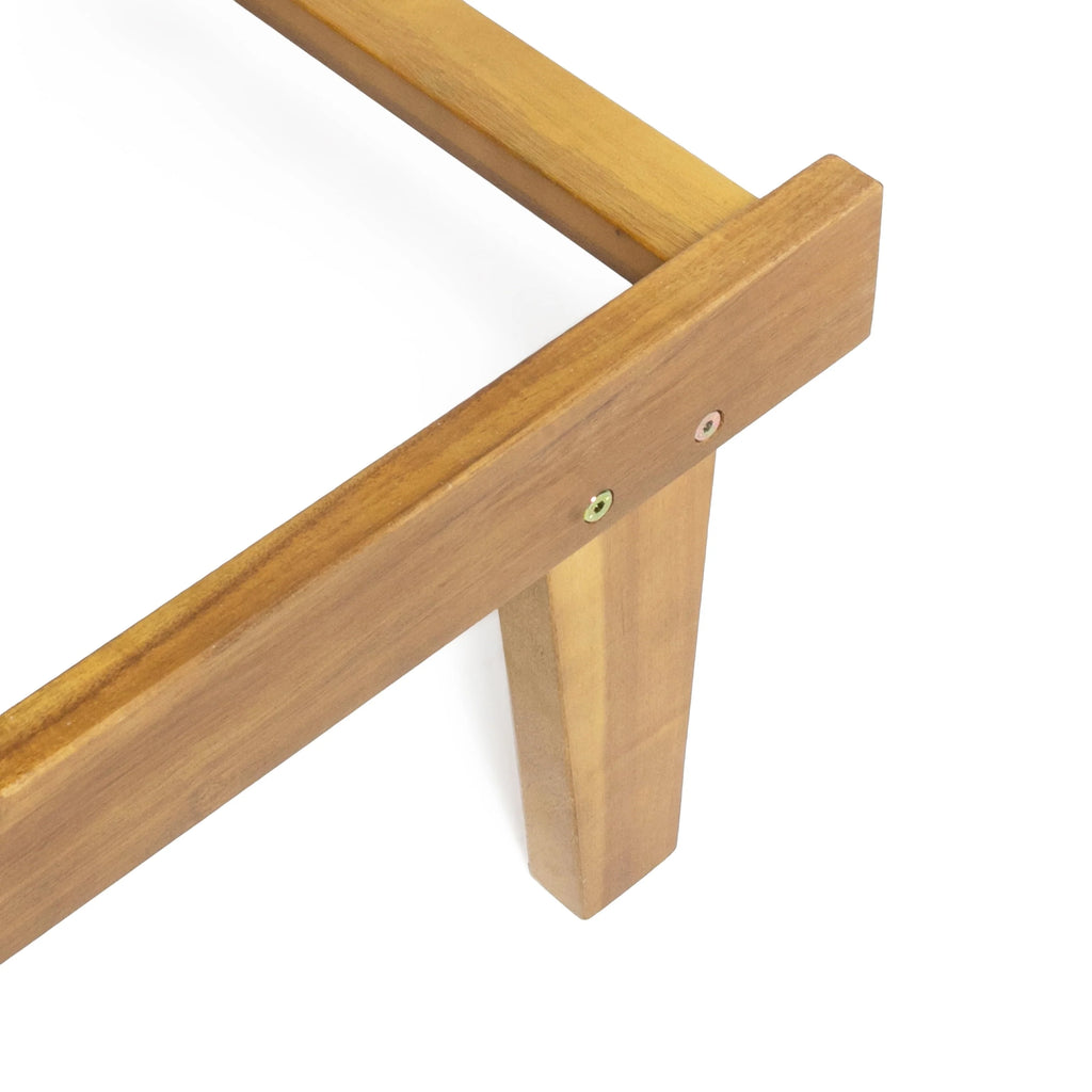 Maddison Outdoor Wooden Chaise Lounge, Teak Finish