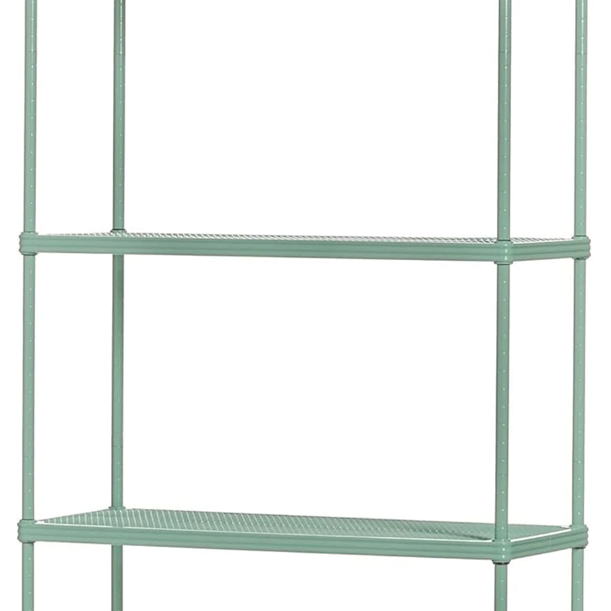 Design Ideas MeshWorks 5 Tier Steel Storage Shelving Unit Bookshelf, Green