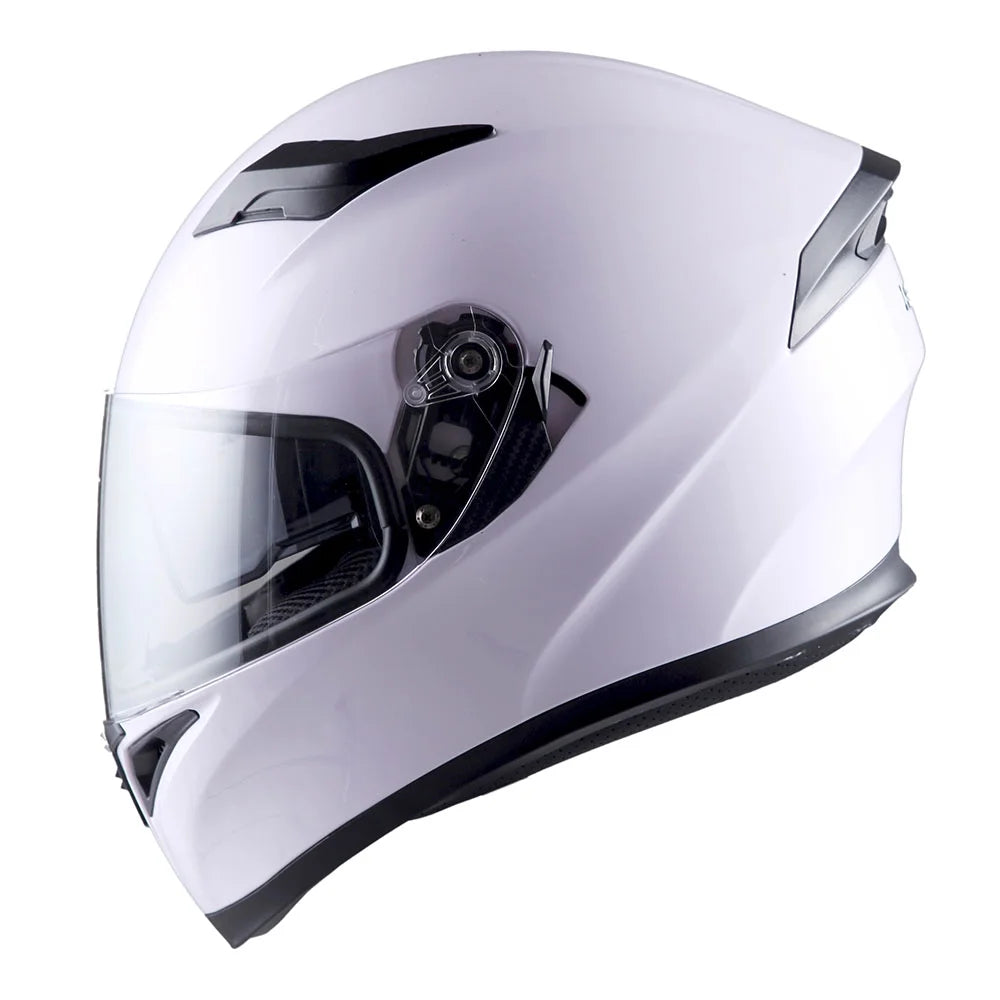 1Storm Motorcycle Modular Full Face Flip up Dual Visor Helmet + Spoiler + Motorcycle Bluetooth Headset: HJK316 Mechanic Red