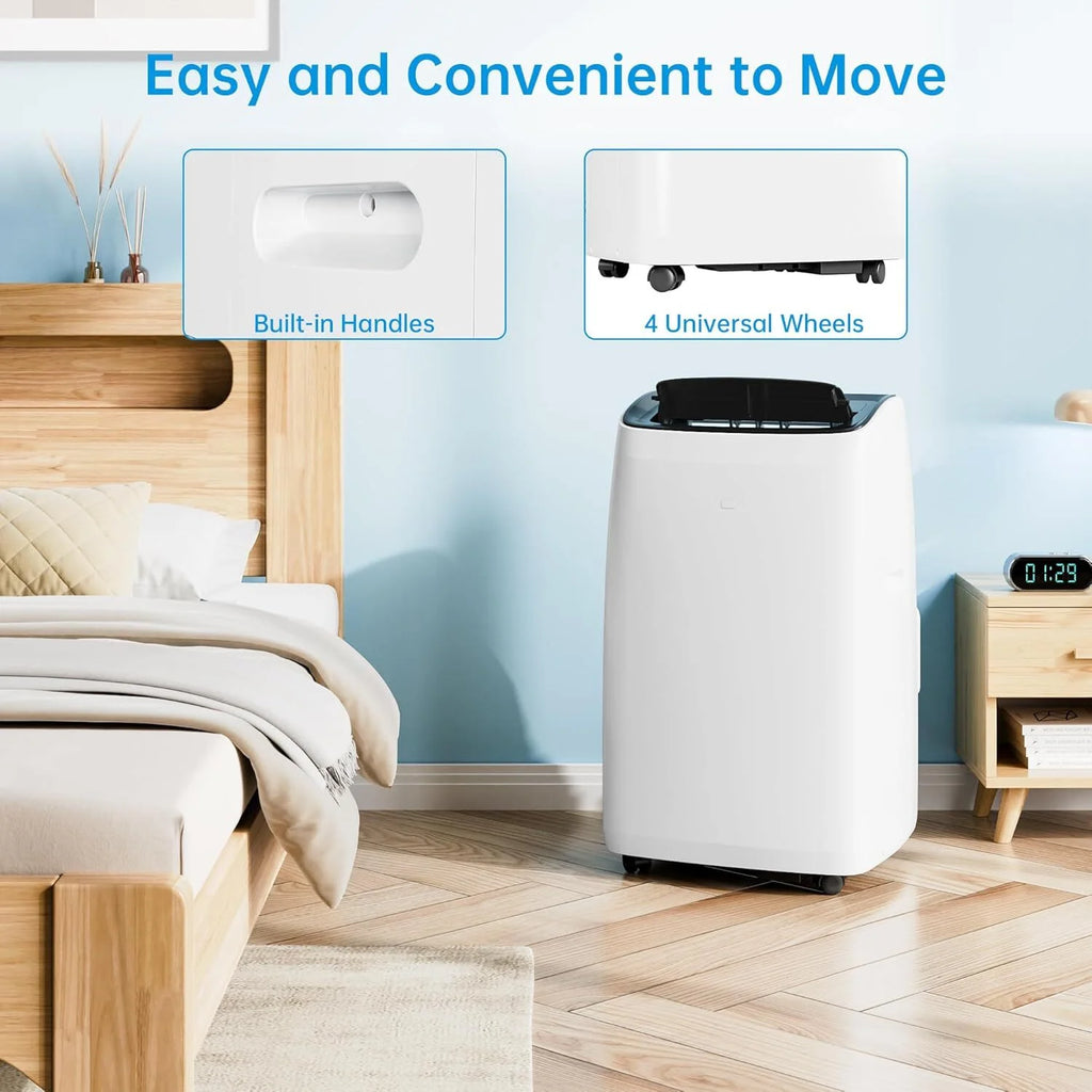 Garvee 14000 BTU Air Conditioner with Heater, Portable AC Unit w/Remote Control & Window Kit for Room up to 750 Sq.ft, White