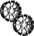 eCustomrim 2-Pack Aluminum Trailer Rims Wheels 5 Lug 13" Avalanche V-Spoke/Black