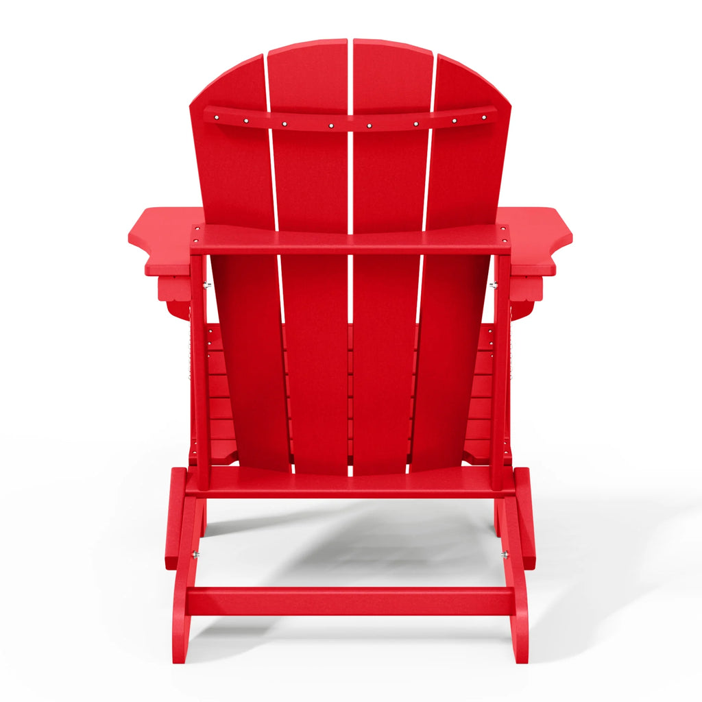 Westintrends Outdoor Folding HDPE Adirondack Chair, Patio Seat, Weather Resistant, Dark Brown
