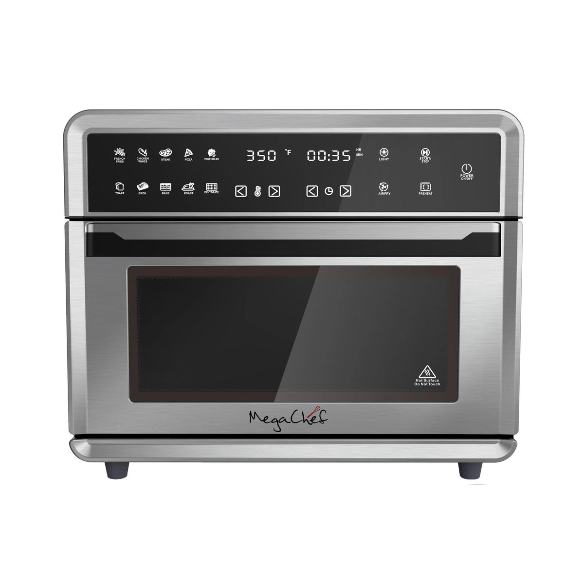 MegaChef 10 in 1 Electronic Multifunction 360 Degree Hot Air Technology Countertop Oven