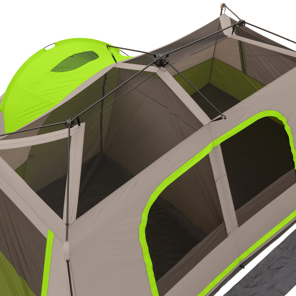Ozark Trail 11-Person Instant Cabin Tent with Private Room 3-Room Family Camping Tent with Awning