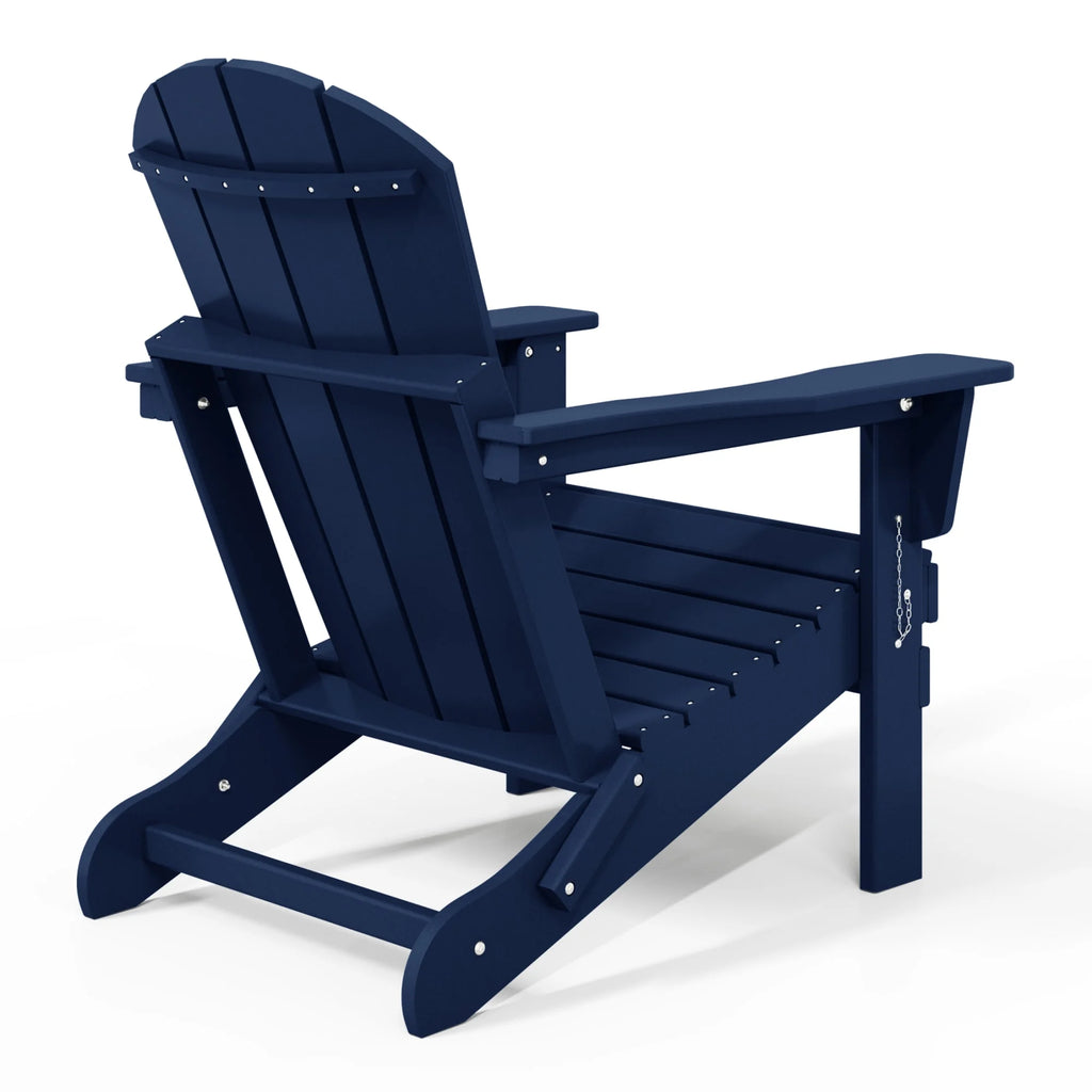 Westintrends Outdoor Folding HDPE Adirondack Chair, Patio Seat, Weather Resistant, Dark Brown