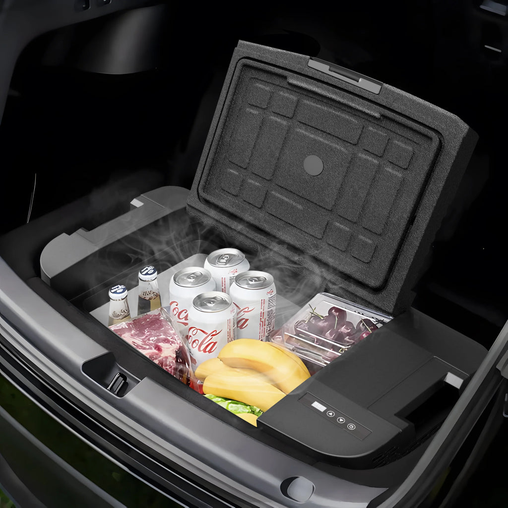 Car Refrigerator for Tesla Model Y 2019-2024 , 37QT(35L) -4 ~68 Car Fridge 12V Refrigerator , APP Control, Trunk Portable Freezer for Camping Tailgating Road Trip