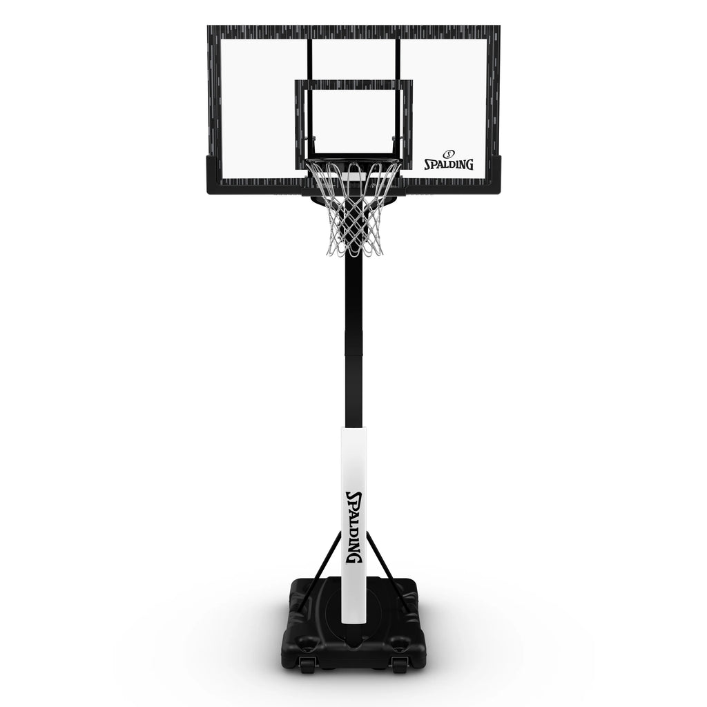 Spalding 60-Inch Portable Basketball Hoop with Acrylic Backboard, Screw Jack Lift & Arena Slam Rim-Outdoor Play